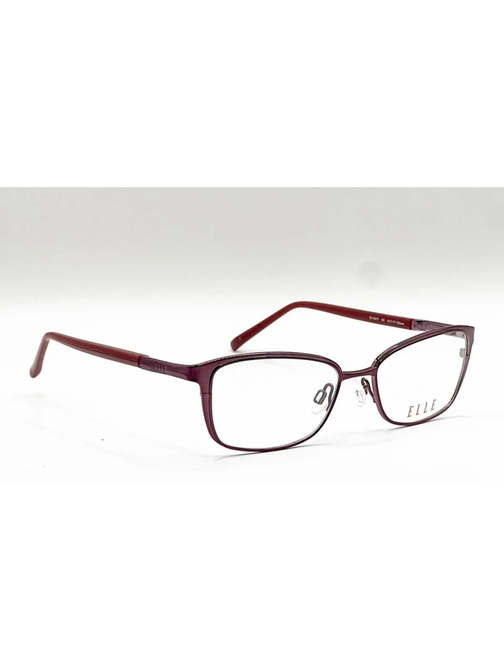 Elle EL13411 WI Wine Rectangle Authentic Eyeglass Frames 51-17-135